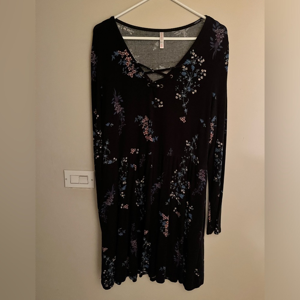 Xhilaration floral black dress